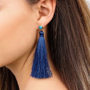 Gorjana Women’s Tulum Tassel Earrings - Navy Blue/Turquoise